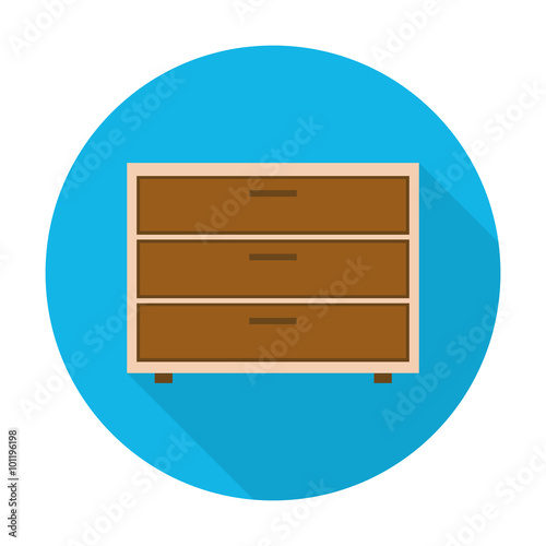 commode flat icon with long shadow for web