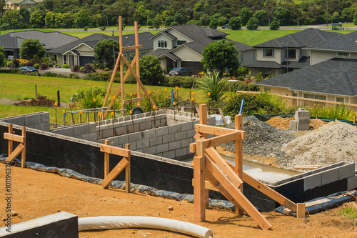 concreting foundation of the house, New Zealand