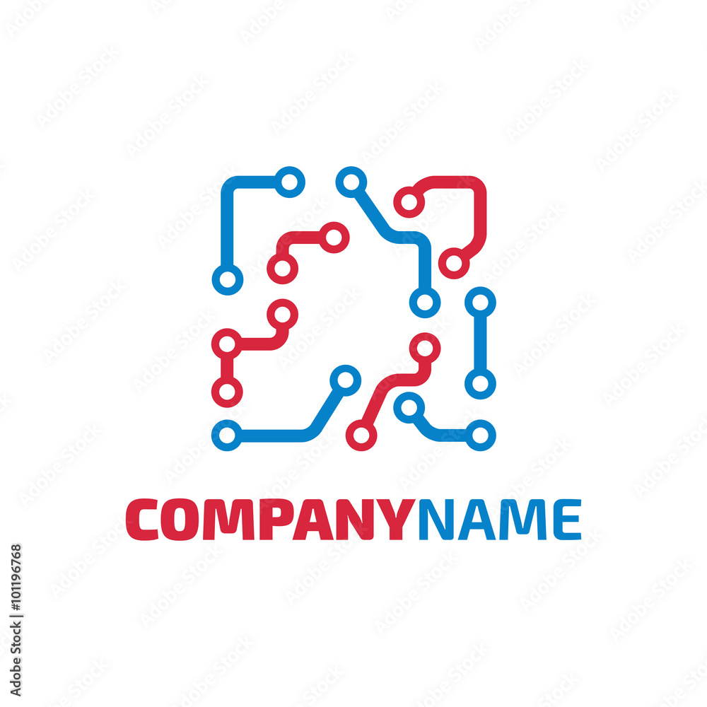 Techonology vector logo template Techonology vector logo template