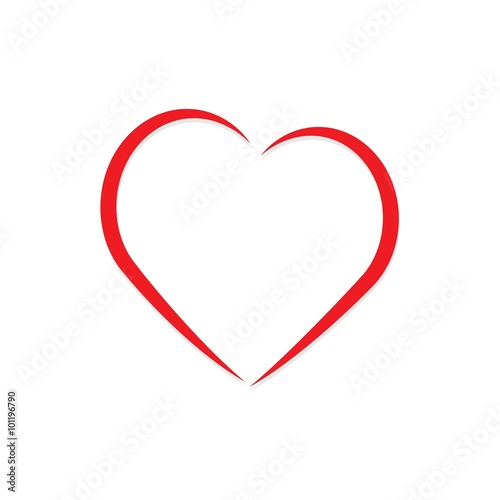 red heart vector 