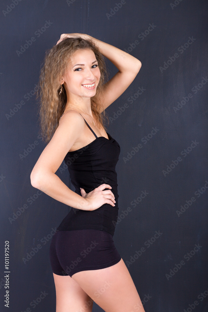 Portrait of a girl in a sports-style Portrait of a girl in a sports-style