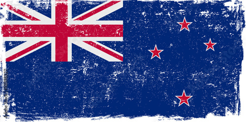 New Zealand Vector Flag on White