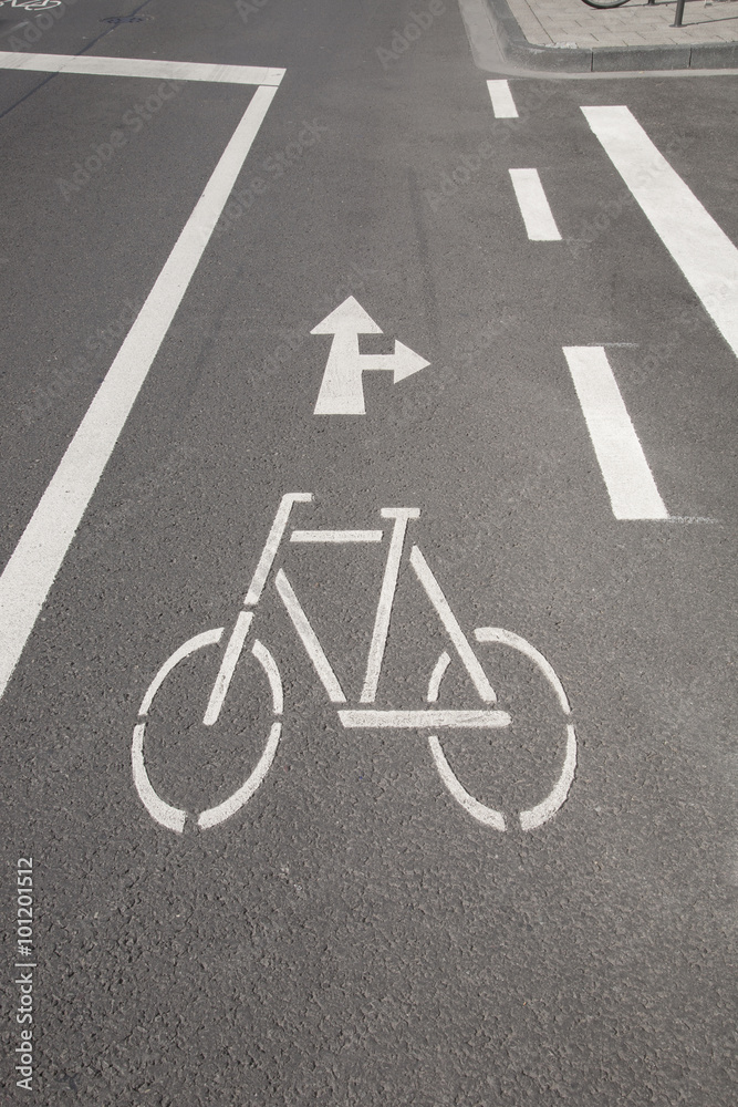 Bike Lane in Cologne Bike Lane in Cologne
