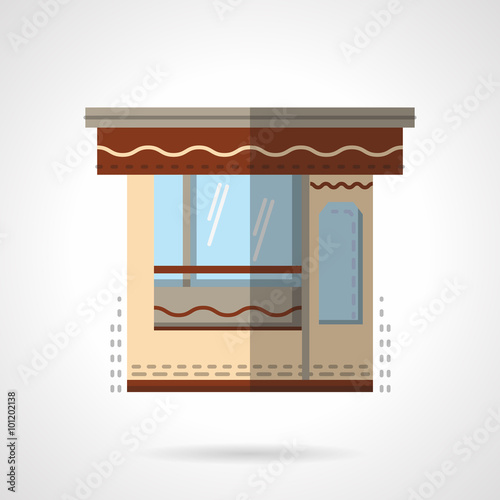 Stall flat color vector icon