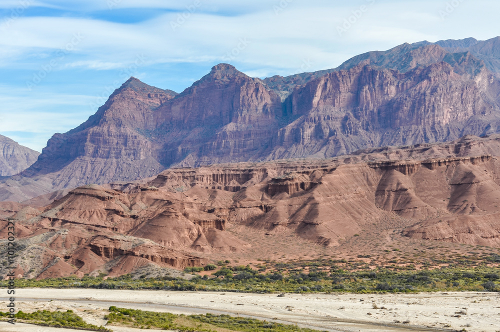 Fototapeta premium The valley in the Quebrada de las Conchas, Argentina