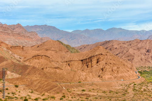 The valley in the Quebrada de las Conchas, Argentina