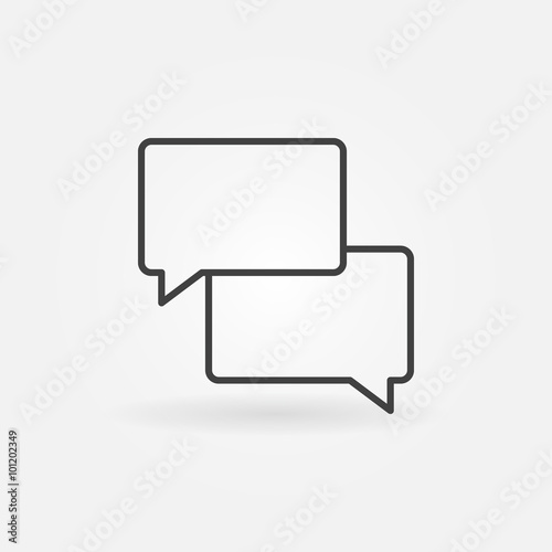 Two message clouds icon