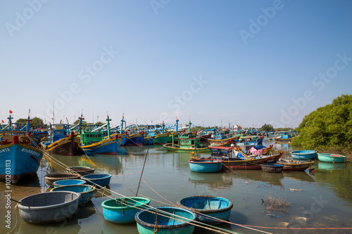 Fischerboote in Phan Thiet und Mui Ne in Vietnam