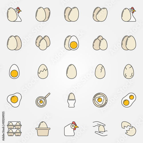 Egg icons collection