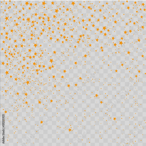 golden glitter falling  star isolated 