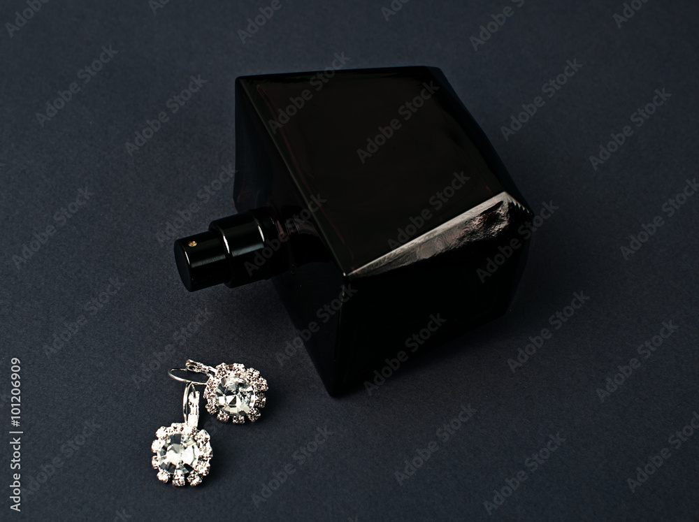 Diamond earrings and perfume Diamond earrings and perfume