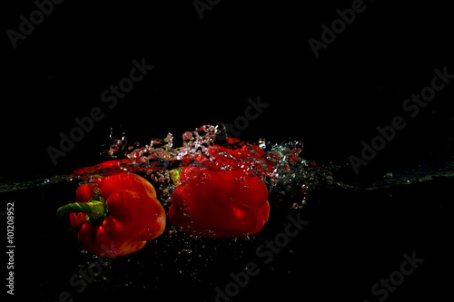 Red pepper in water