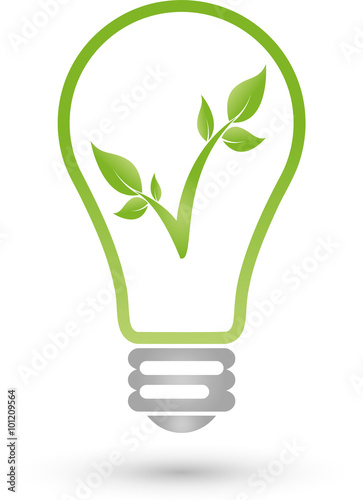 Lampe und Pflanze, Logo, Blätter