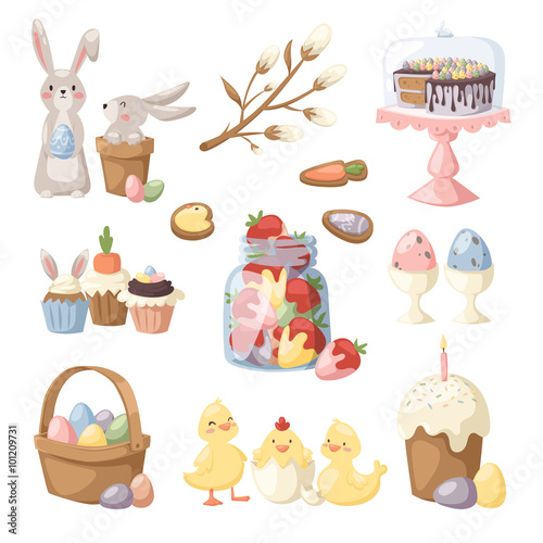 Easter holiday vector illustration