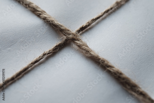 Detail of natural string on the package.