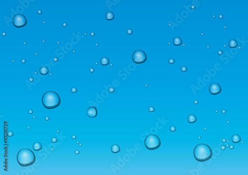 gouttes d eau vectoriel sur fond bleu