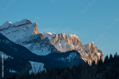 Coucher de soleil , Alpes , Haute-Savoie photo