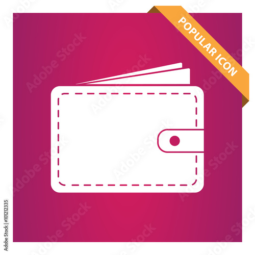 Wallet, money sign icon