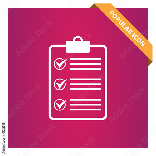 Blank paper sign icon