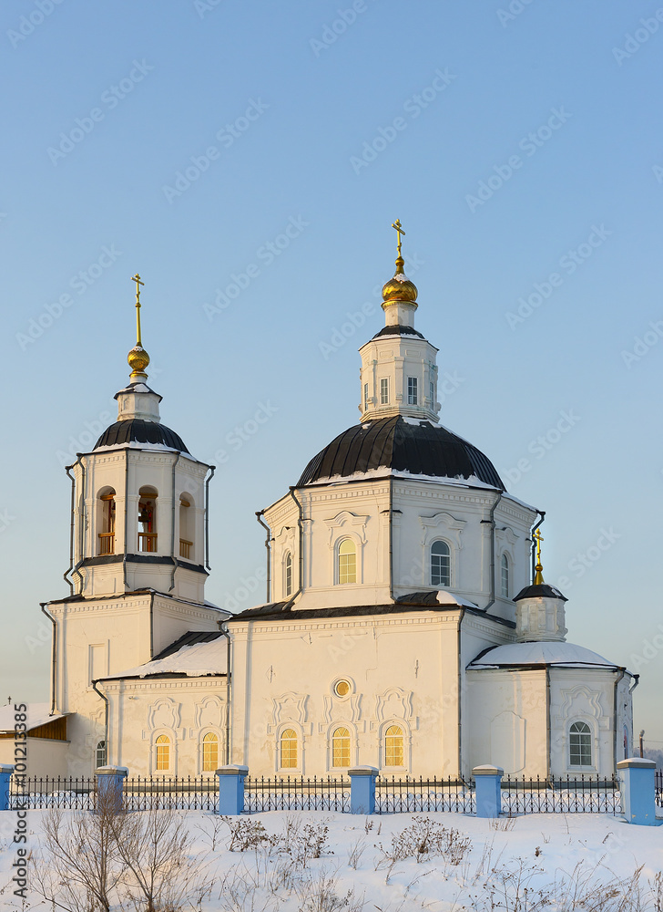 Orthodox church in the Siberian village Kolarovo