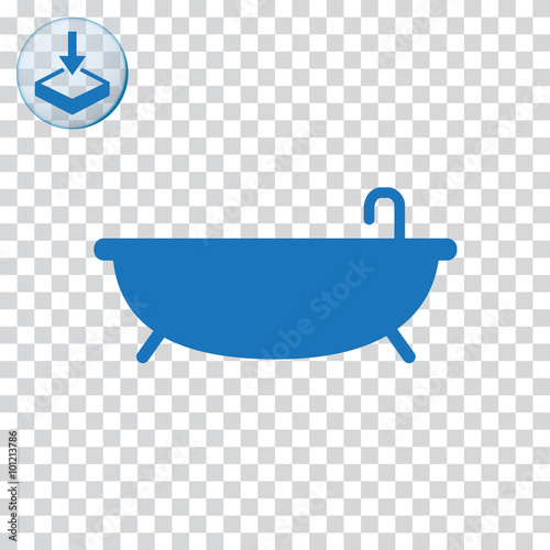 Bathtub sign icon