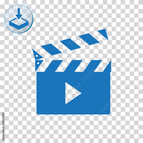 Movie clapper sign icon.
