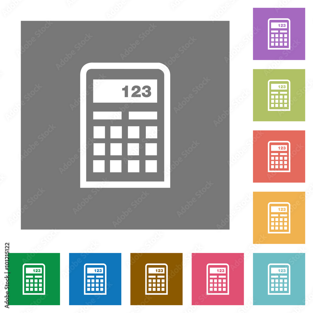 Calculator square flat icons Calculator square flat icons