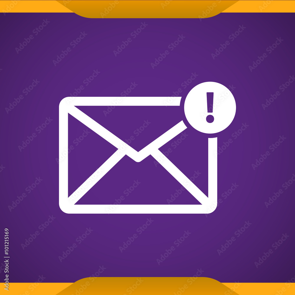 Message with notification, new mail sign icon
