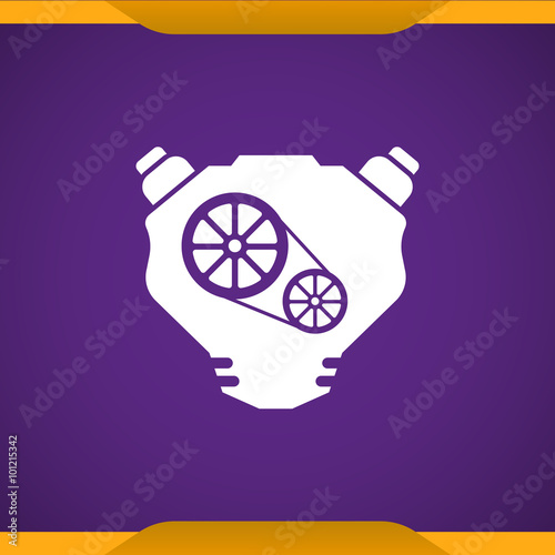 Engine sign icon