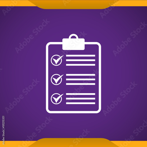 Blank paper sign icon