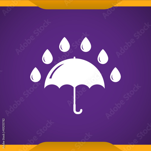 Umbrella rain sign icon.