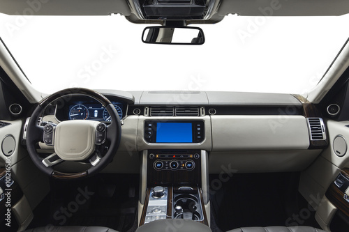 Car dashboard & steering wheel