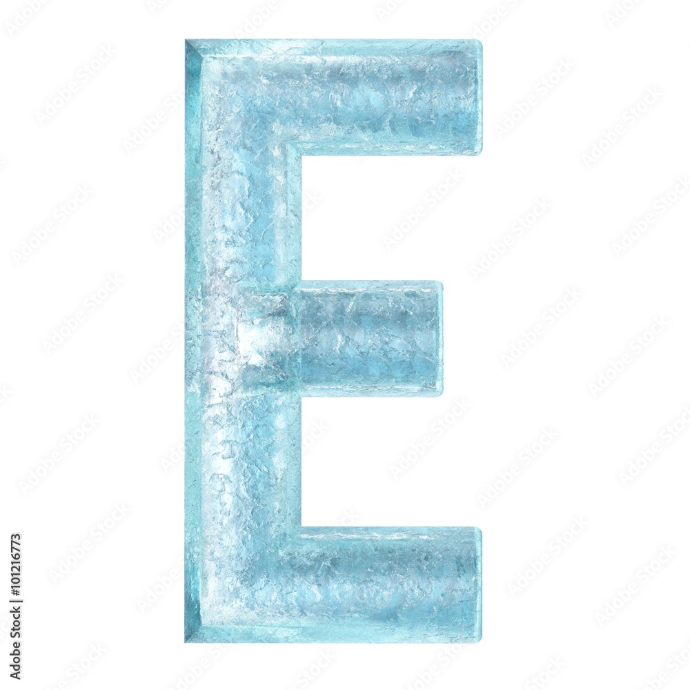 3d render illustration of ice covered alphabet 3d render illustration of ice covered alphabet