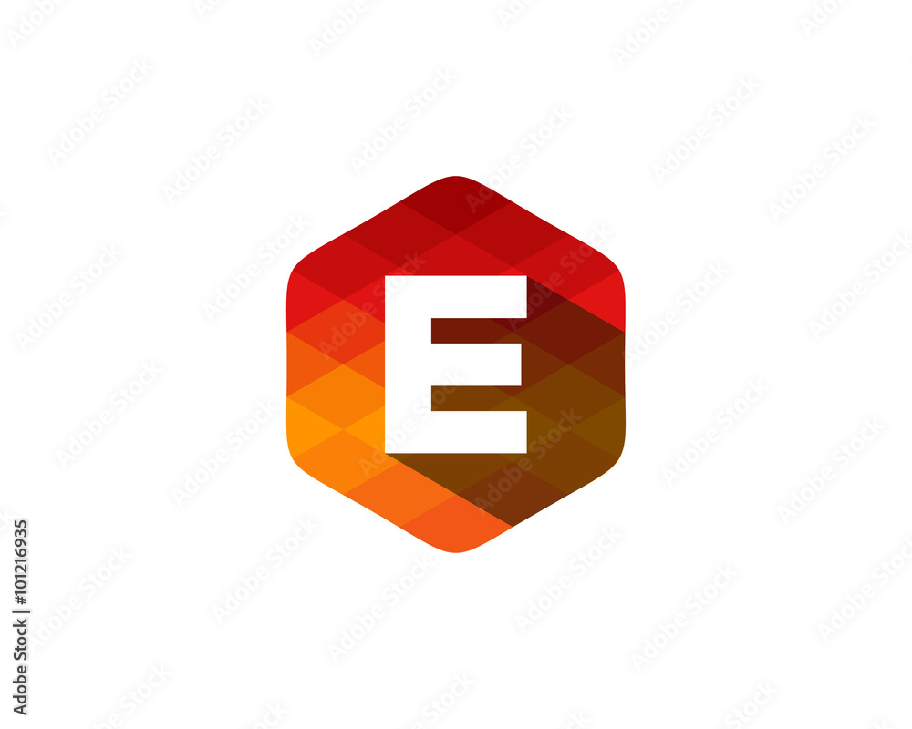 E Letter Color Pixel Shadow Logo Design Element E Letter Color Pixel Shadow Logo Design Element