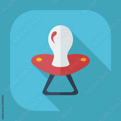 Flat modern design with shadow icons soother