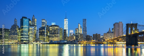 Panoramic view of New York City Manhattan midtown at dusk  © Frédéric Prochasson