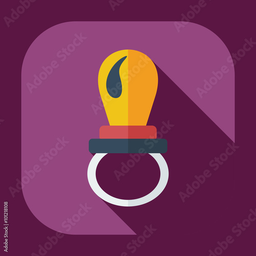 Flat modern design with shadow icons soother