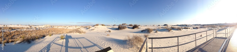 Panorama of White Sands National Monument New Mexico