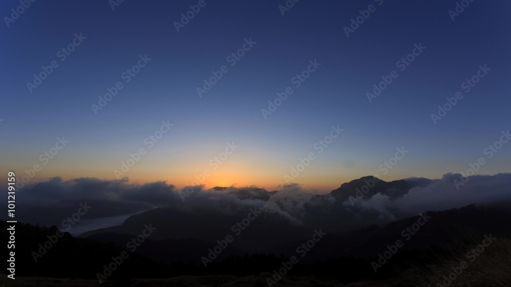 4K timelapse of Hehuanshan, sun rise, Taiwan 4K timelapse of Hehuanshan, sun rise, Taiwan