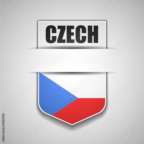 Czech Flag Shield