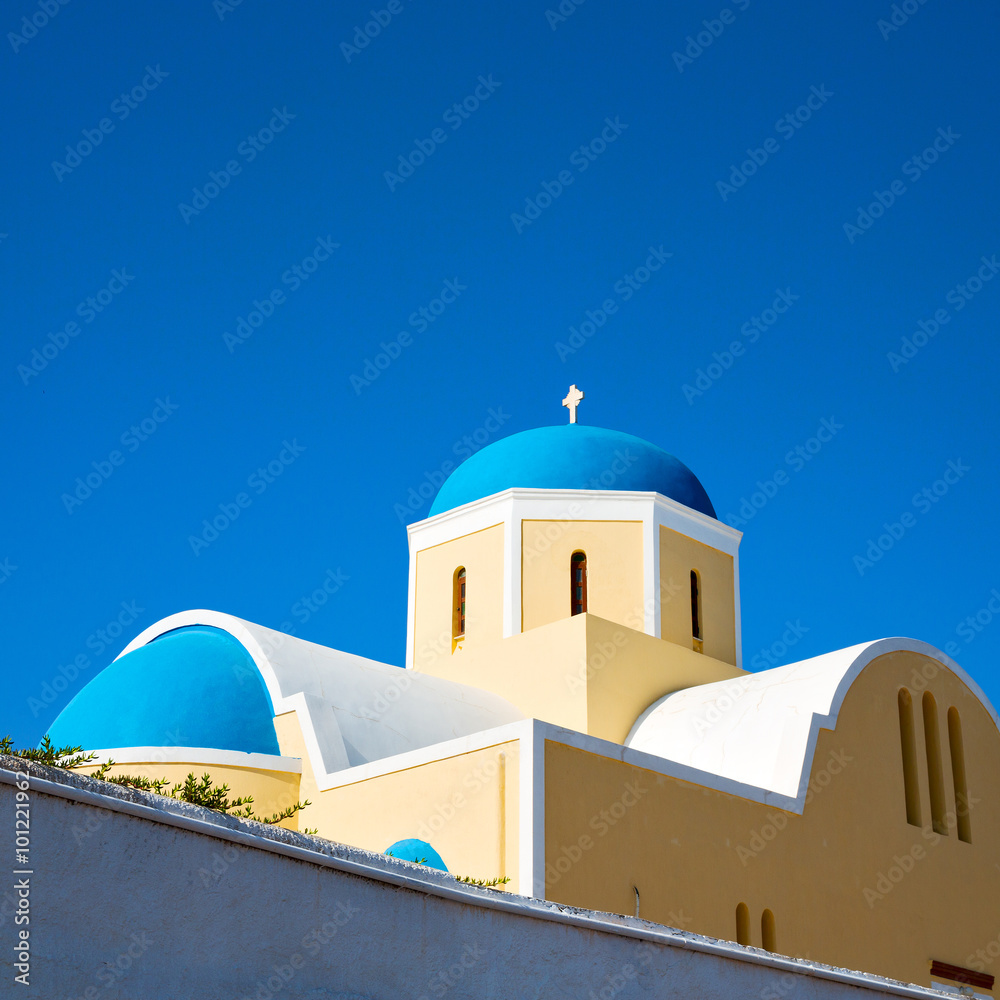 in santorini greece old construction and the sky in santorini greece old construction and the sky