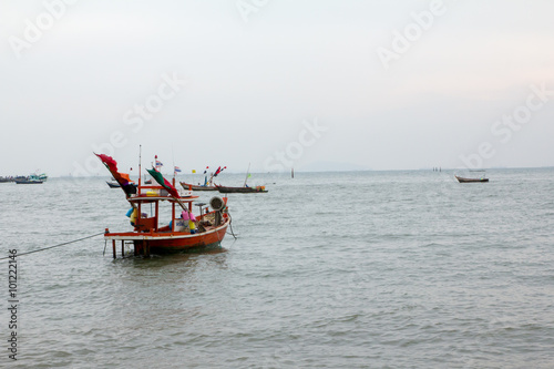 boat fishing stop near land © bankajk