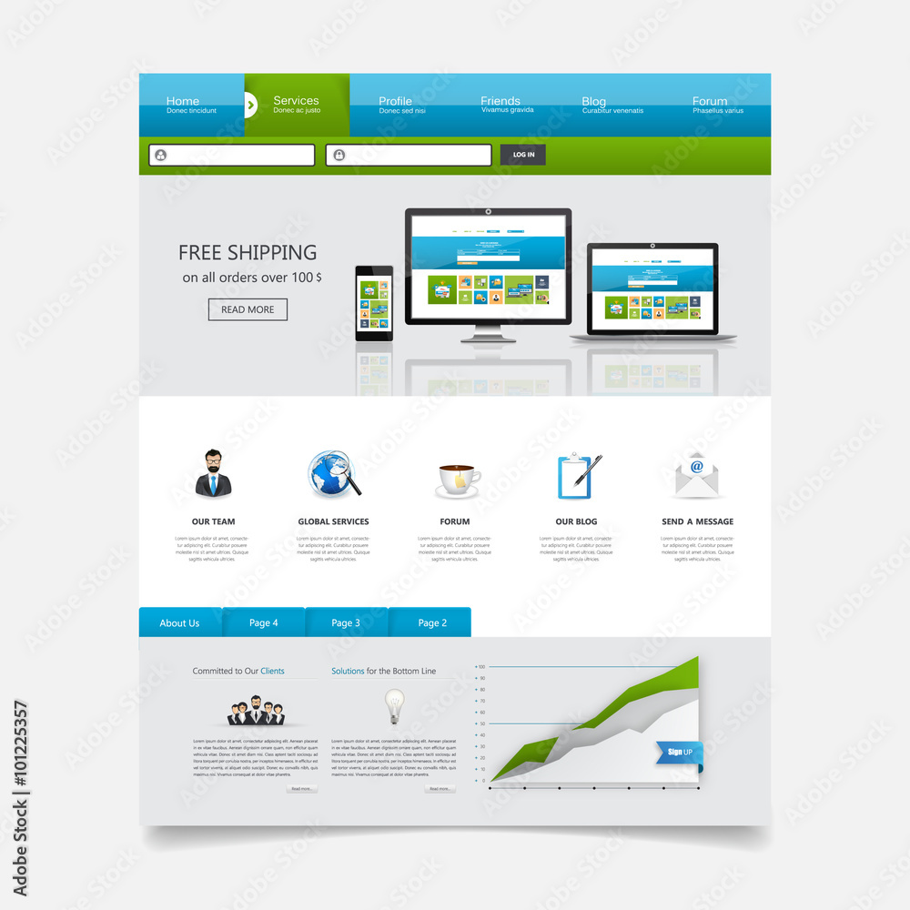 Corporate Website template design
