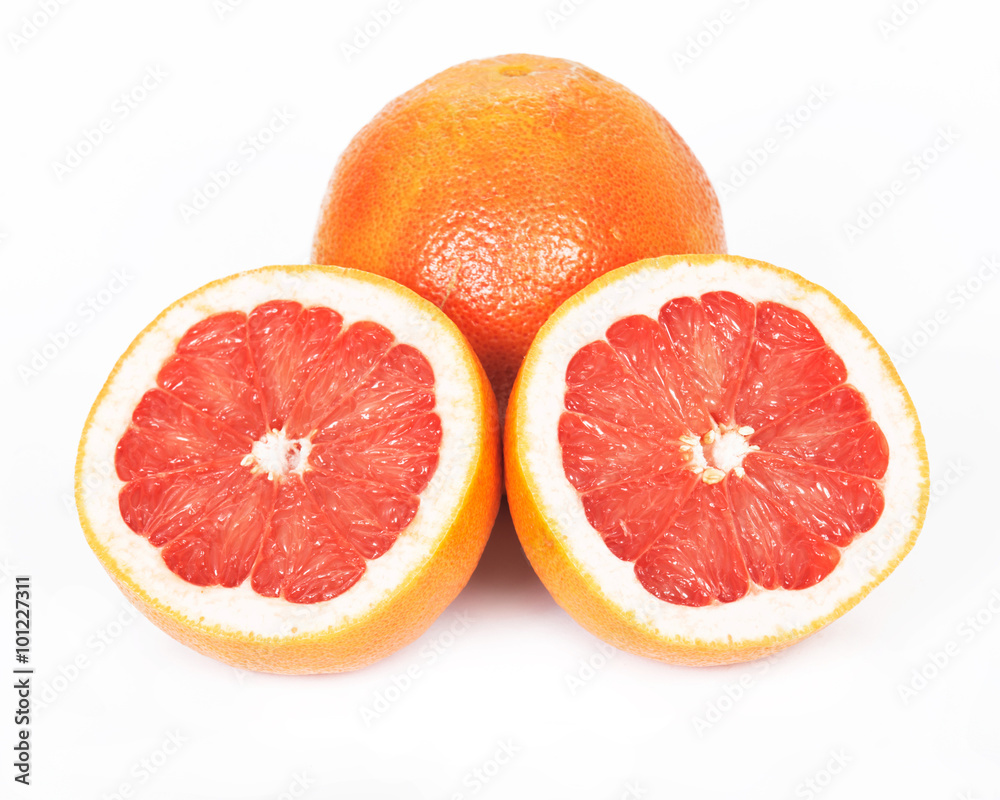 Grapefruit, white background Grapefruit, white background