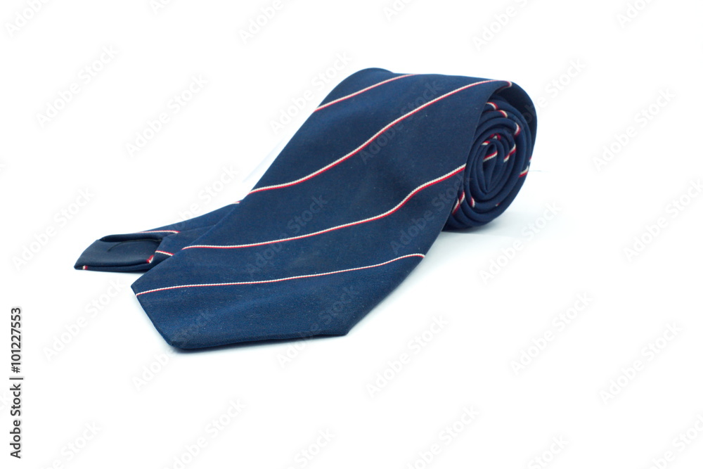 blue necktie on white background blue necktie on white background
