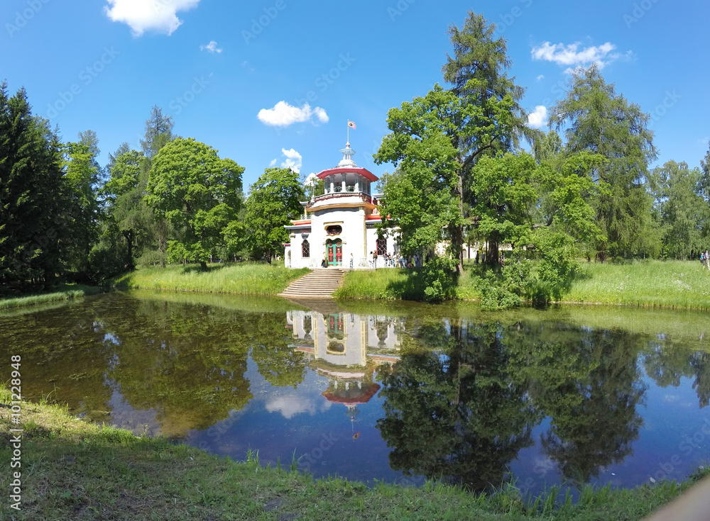 Catherine Park. Pushkin (Tsarskoye Selo). Petersburg. Pavilion in the Chinese style.