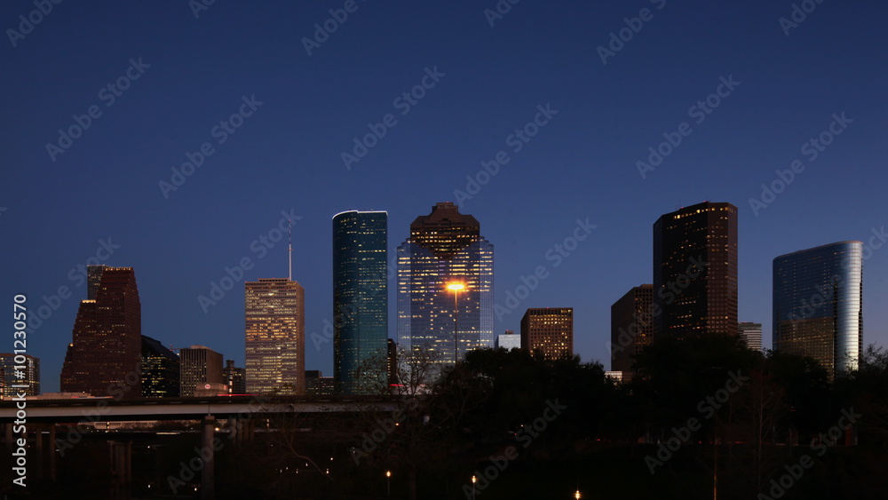 4K UltraHD Day to night timelapse of the Houston city center 4K UltraHD Day to night timelapse of the Houston city center