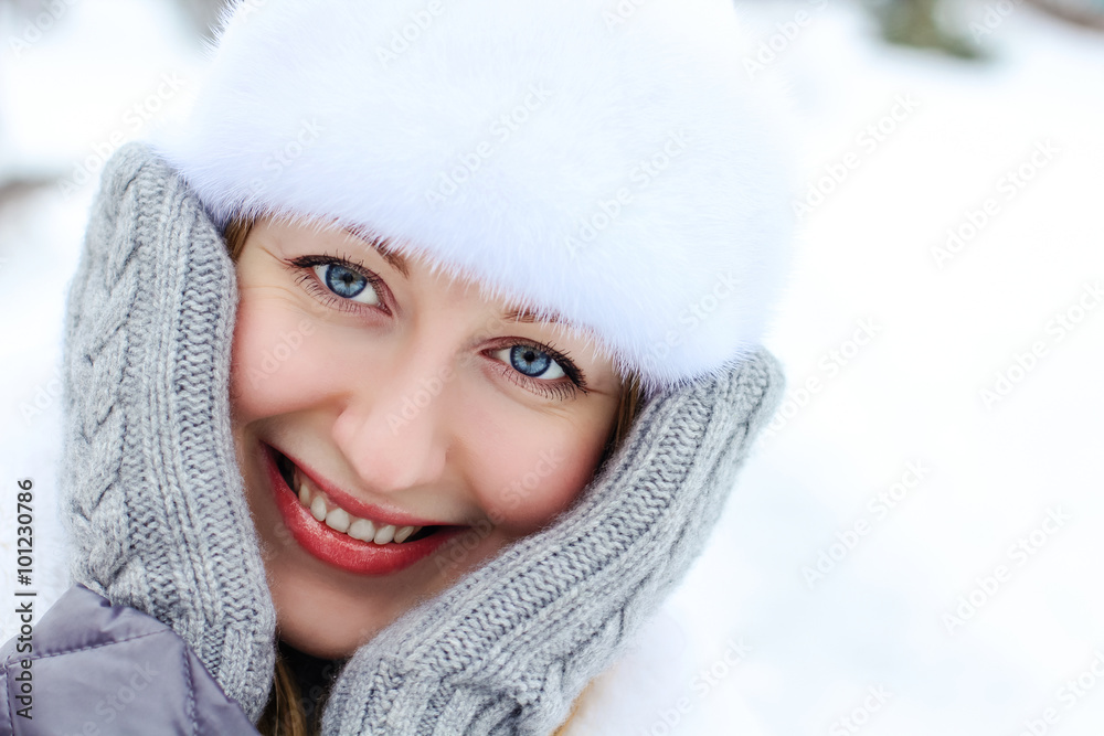 Young woman winter portrait Young woman winter portrait