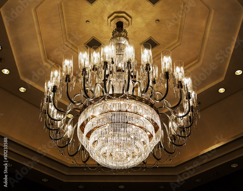 elegant crystal chandelier photo