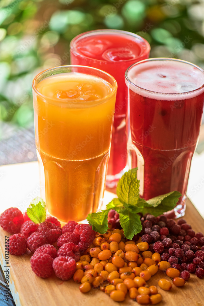 fruit drink with cranberries raspberries and sea buckthorn fruit drink with cranberries raspberries and sea buckthorn